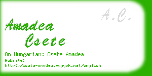 amadea csete business card
